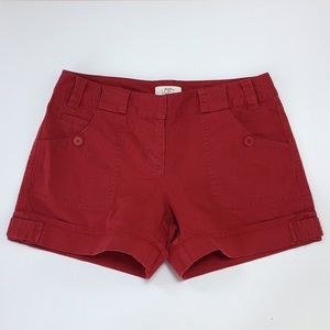 J. Crew Red Shorts w/pockets